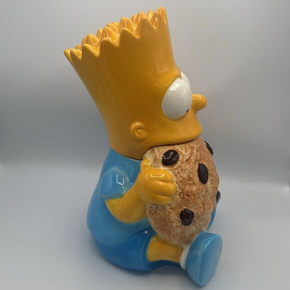 Vintage Bart Simpson Ceramic Cookie Jar Treasure Craft in Original Box 1994 - Picture 2 of 12